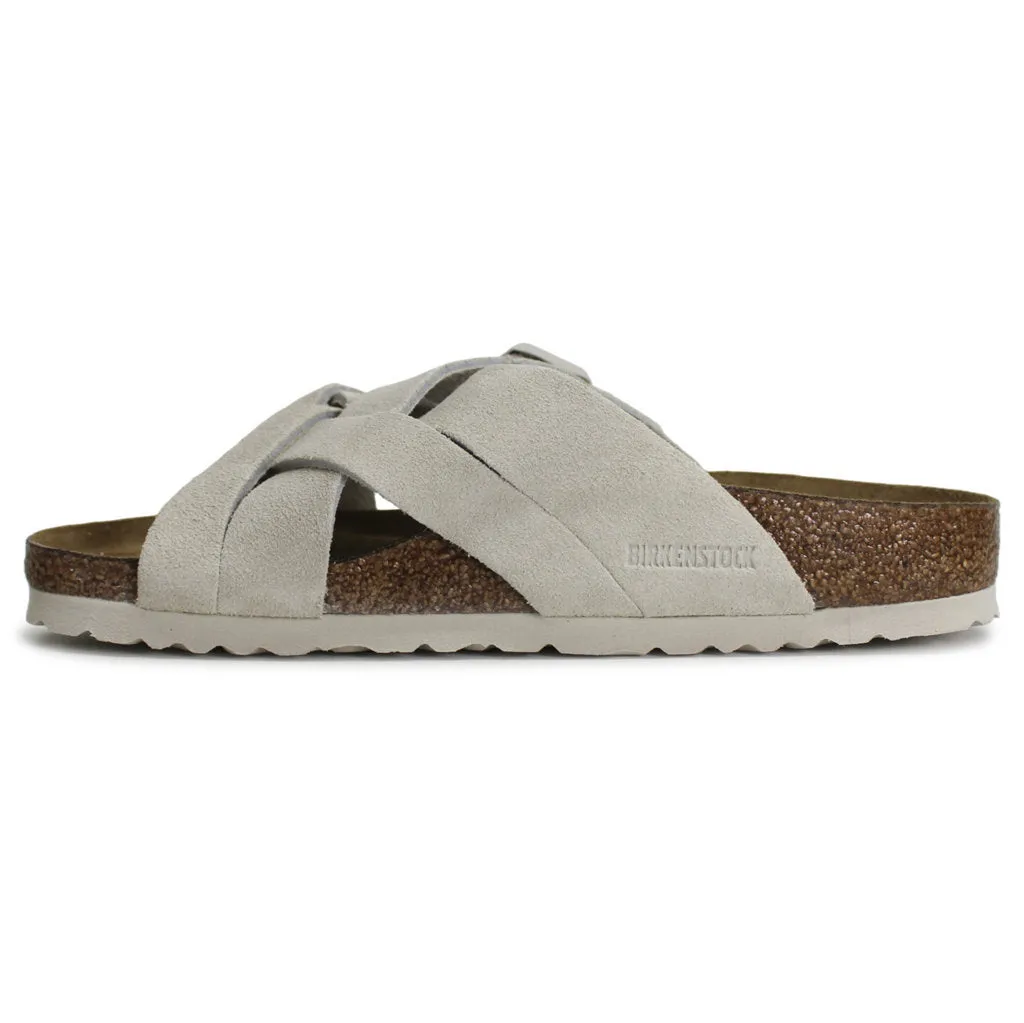 Lugano Suede Leather Unisex Slides Sandals