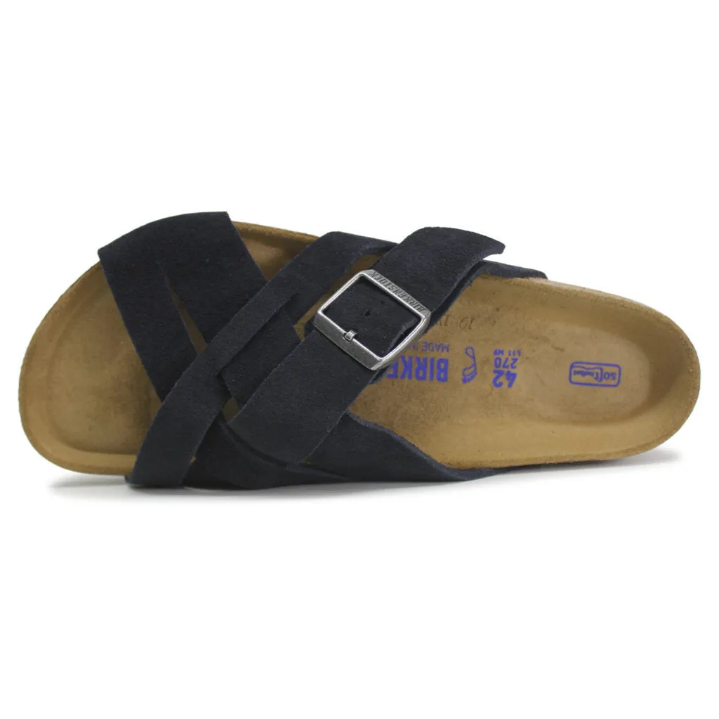 Lugano Suede Leather Unisex Slides Sandals