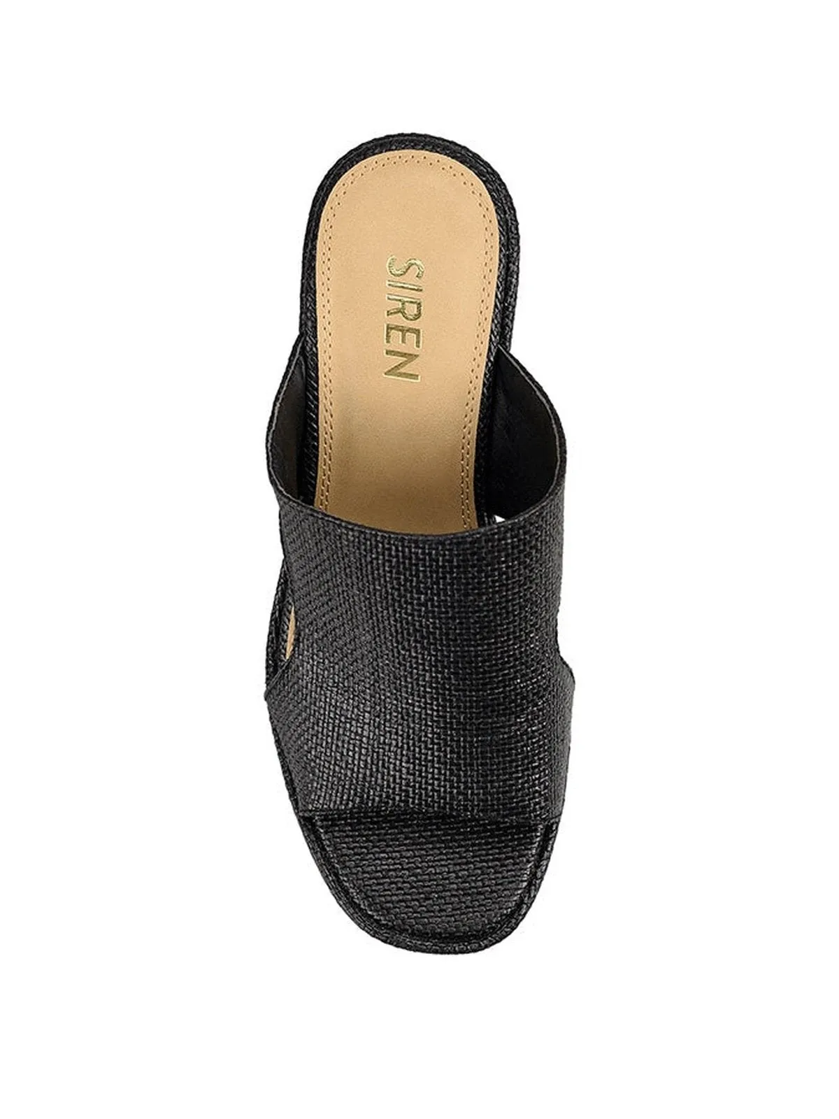 Milky Platform Sandals - Black Raffia