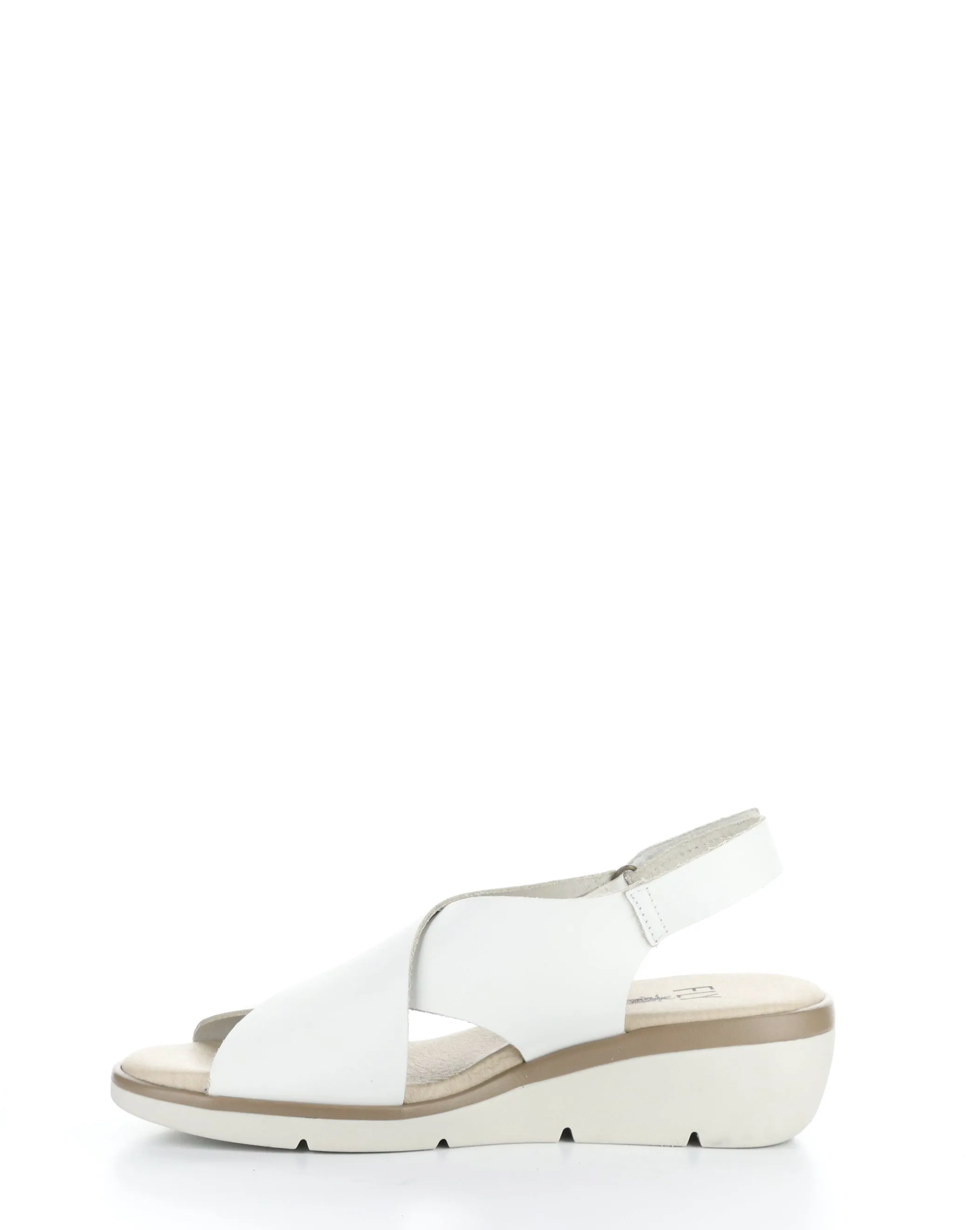 NABI058FLY 001 WHITE Round Toe Sandals