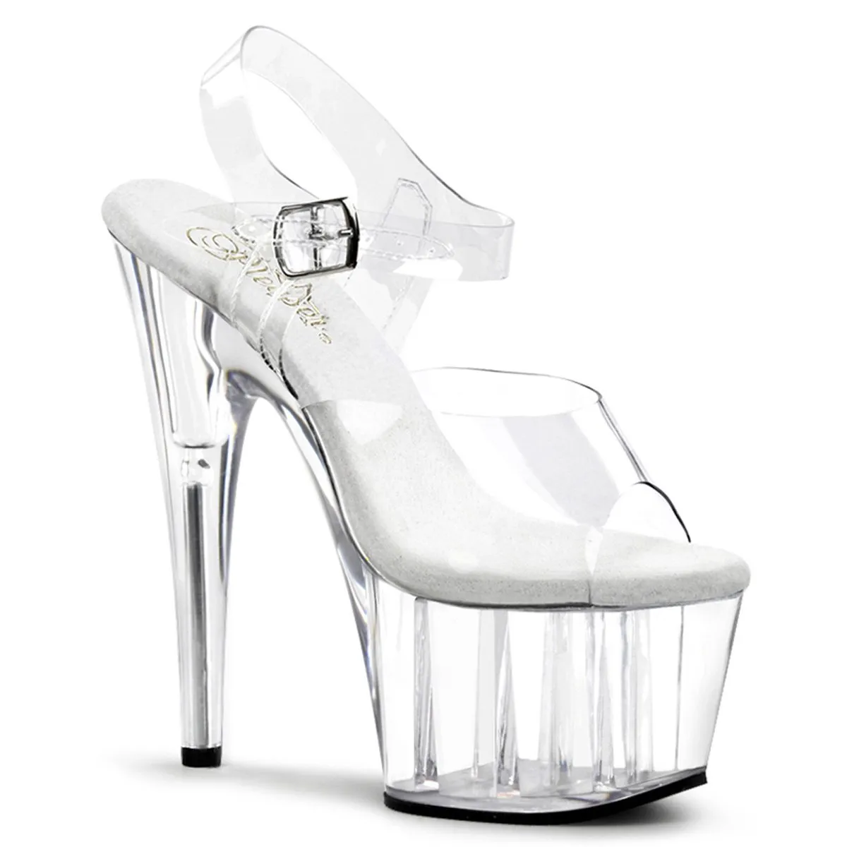 Pleaser Adore-708-Clear-Size 5-Clearance