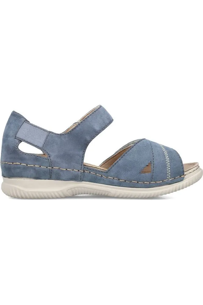 Rieker Ladies sandal V7474-10 in light blue