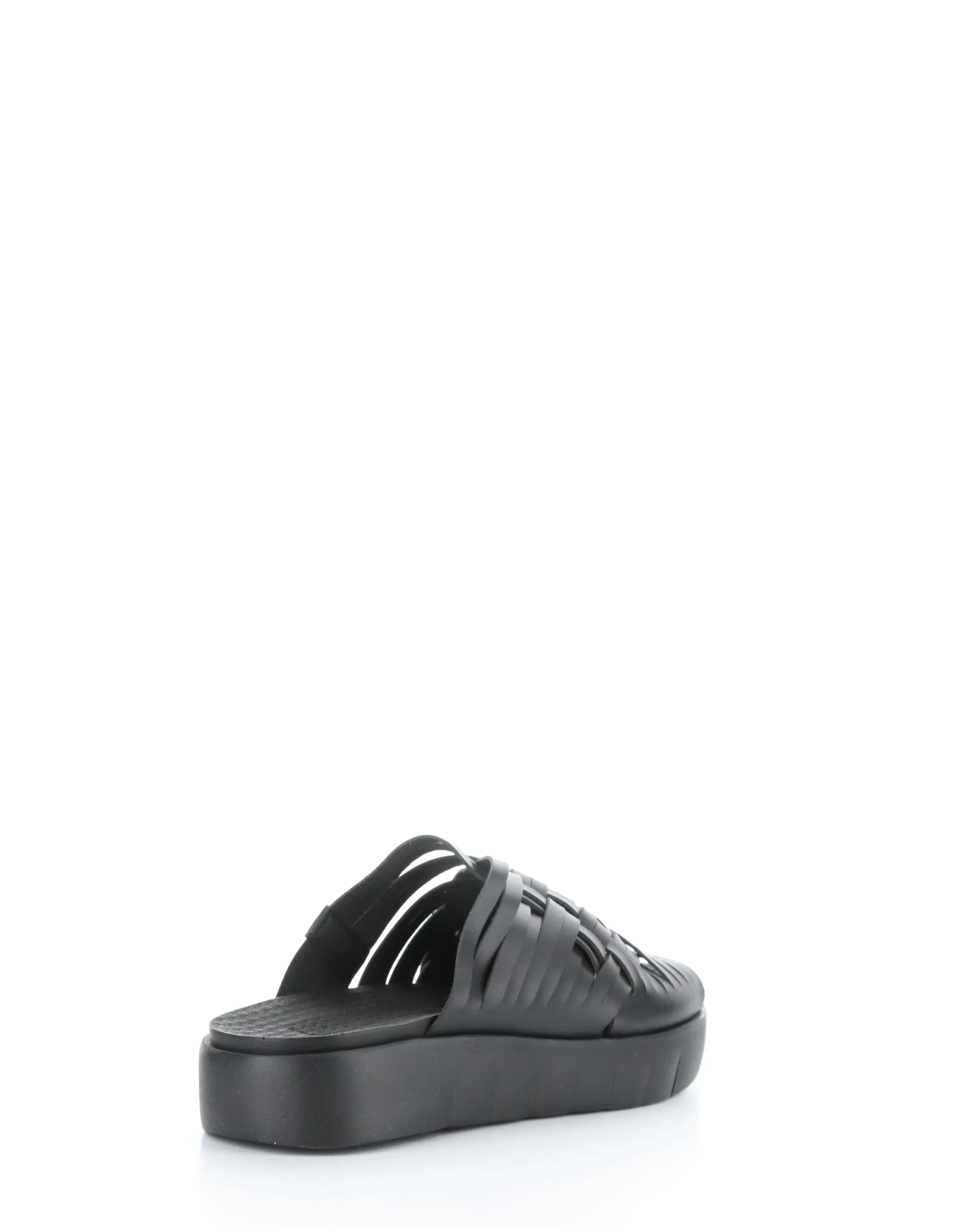 RISED BLACK Slip-on Sandals