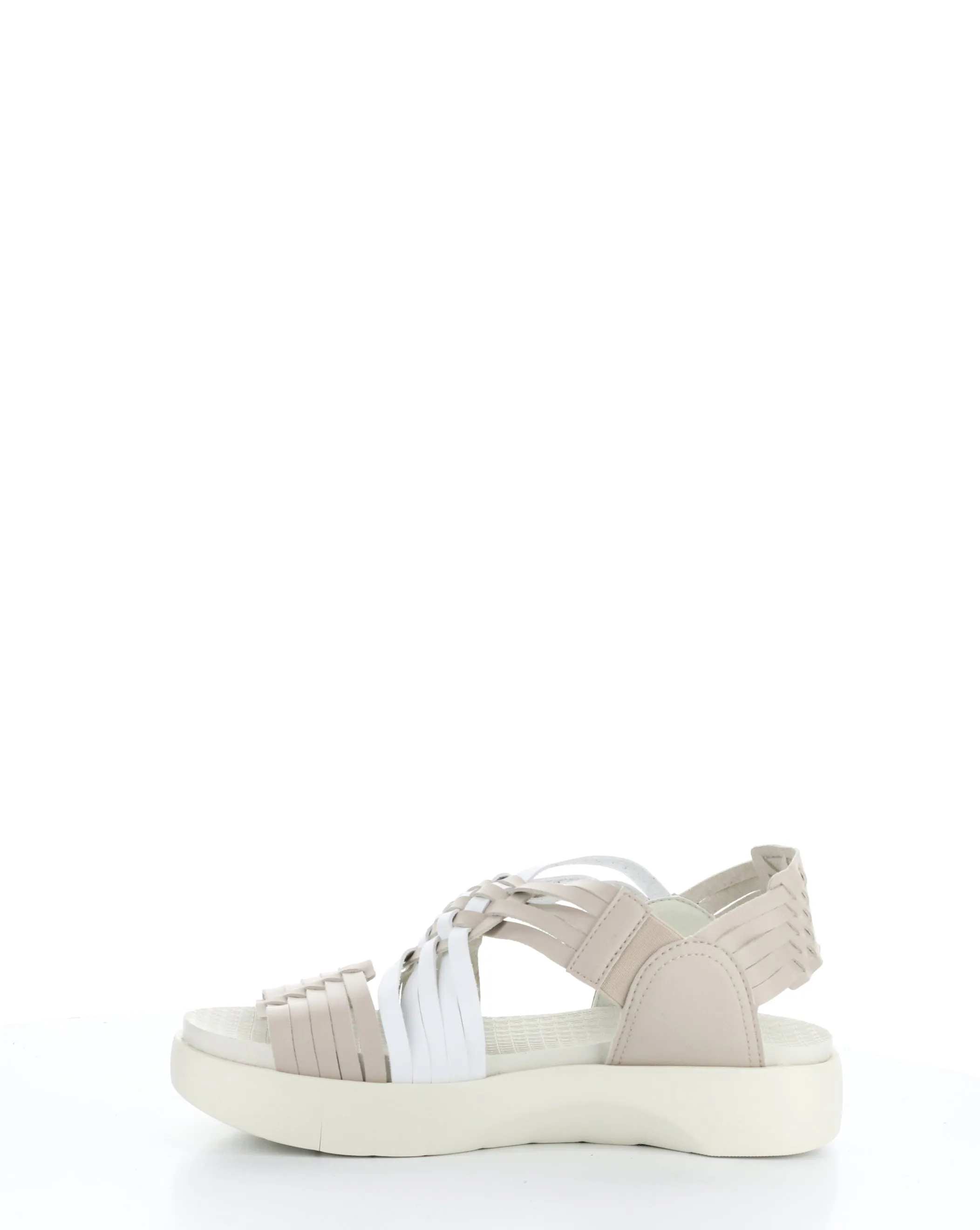 RIZER BEIGE/WHITE Round Toe Sandals