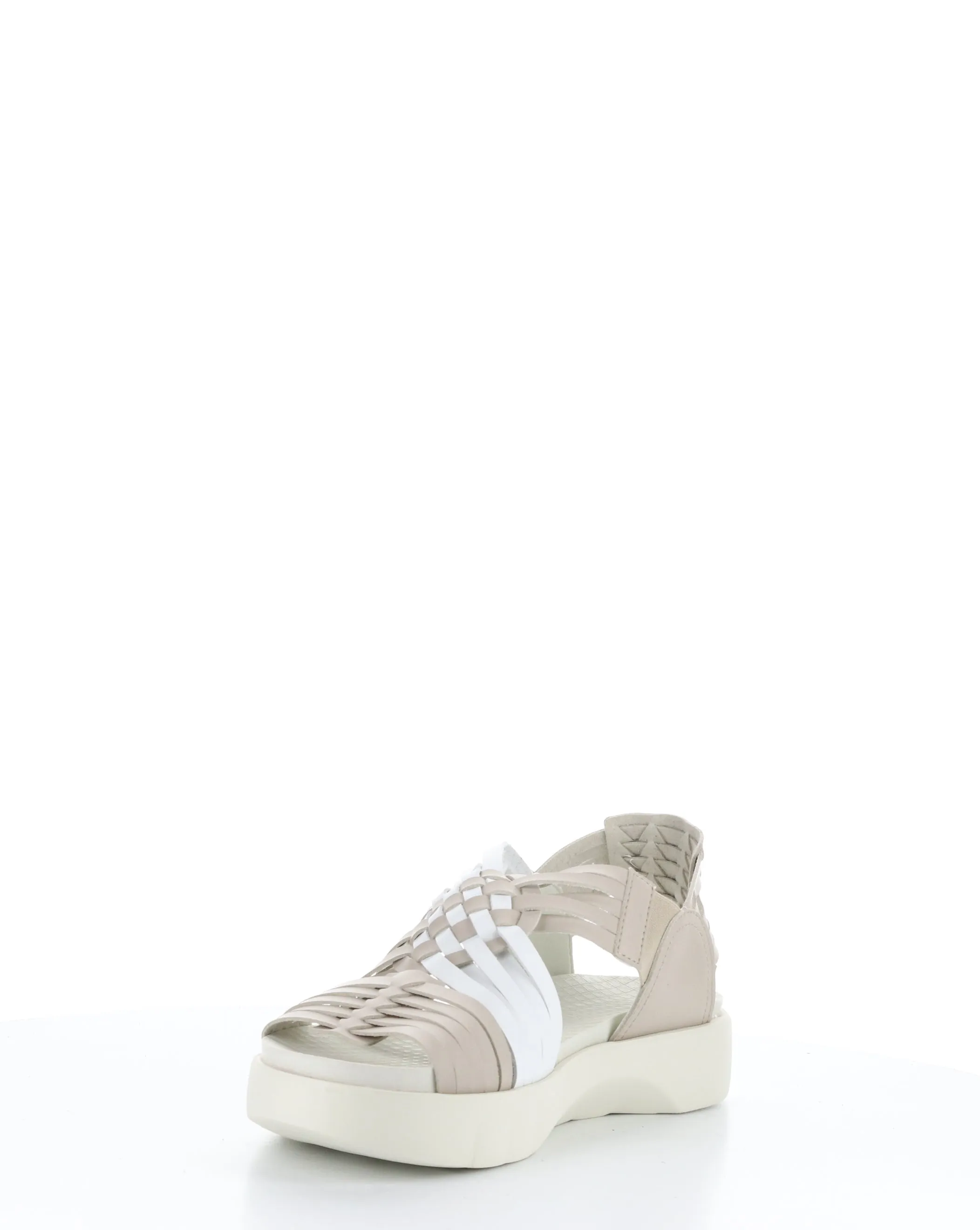 RIZER BEIGE/WHITE Round Toe Sandals