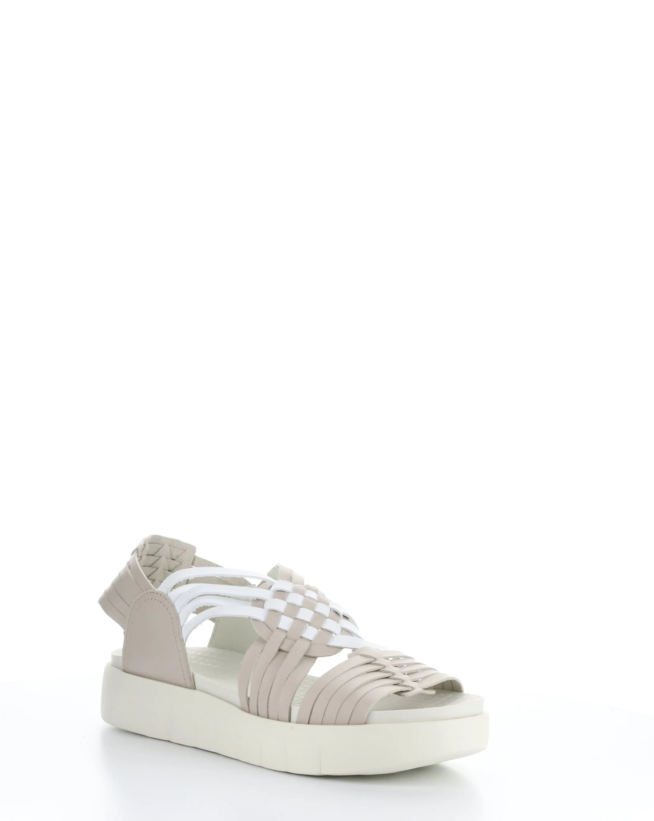 RIZER BEIGE/WHITE Round Toe Sandals