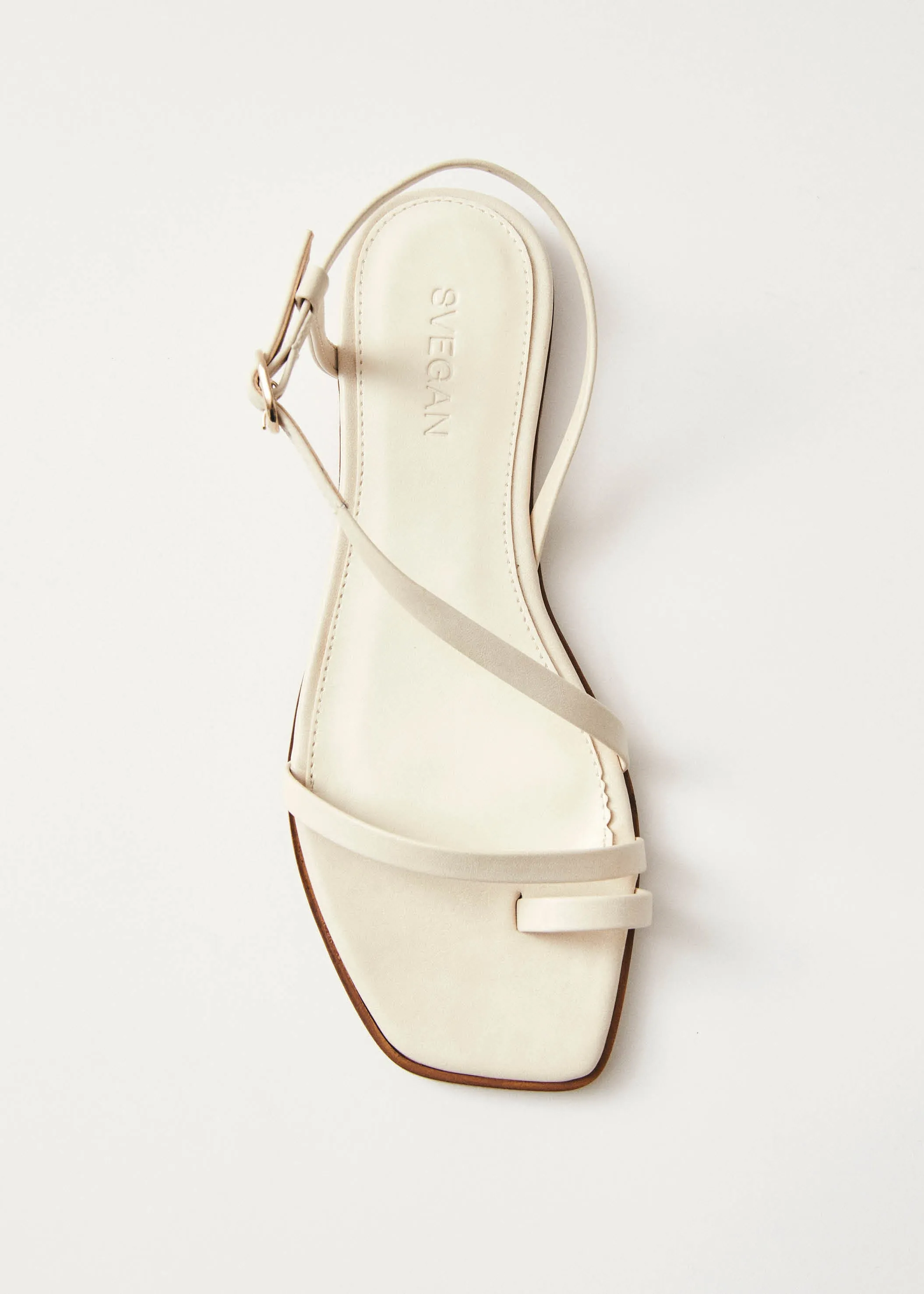 Sloane Cream Vegan Leather Sandals