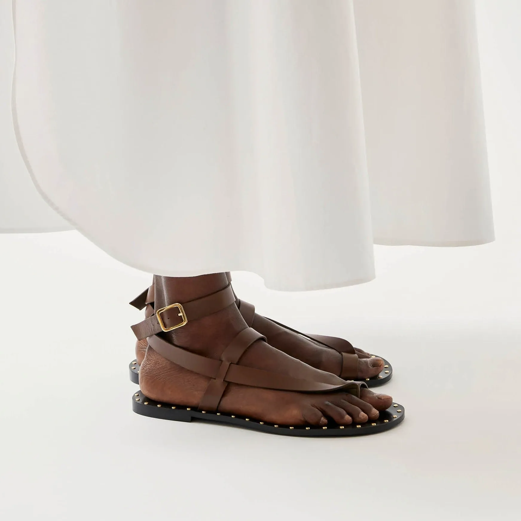 Tallula Brown Leather Sandals