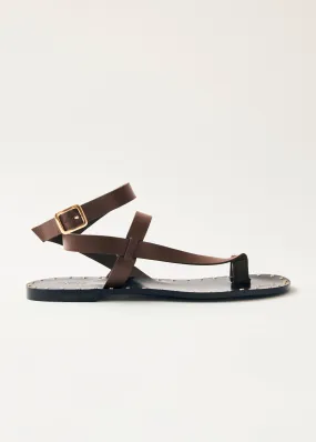 Tallula Brown Leather Sandals