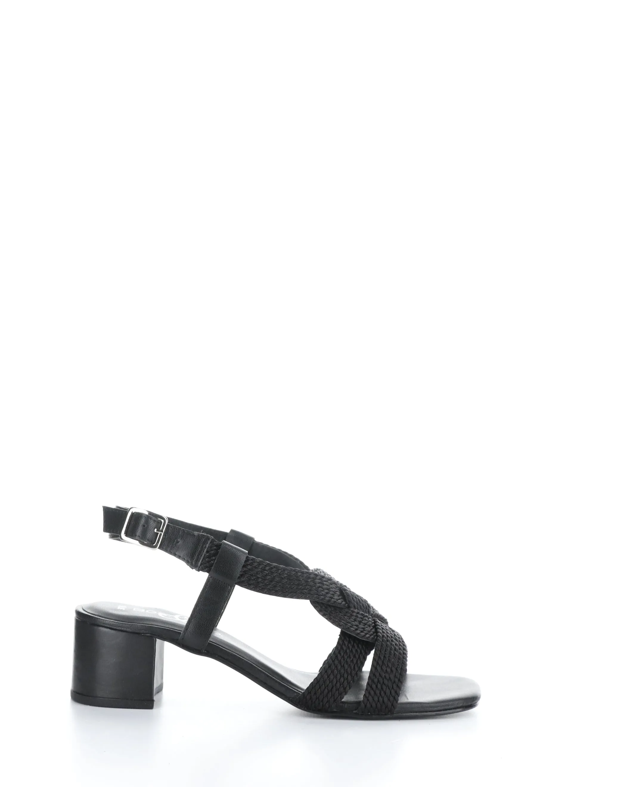 UPBEAT BLACK Buckle Sandals