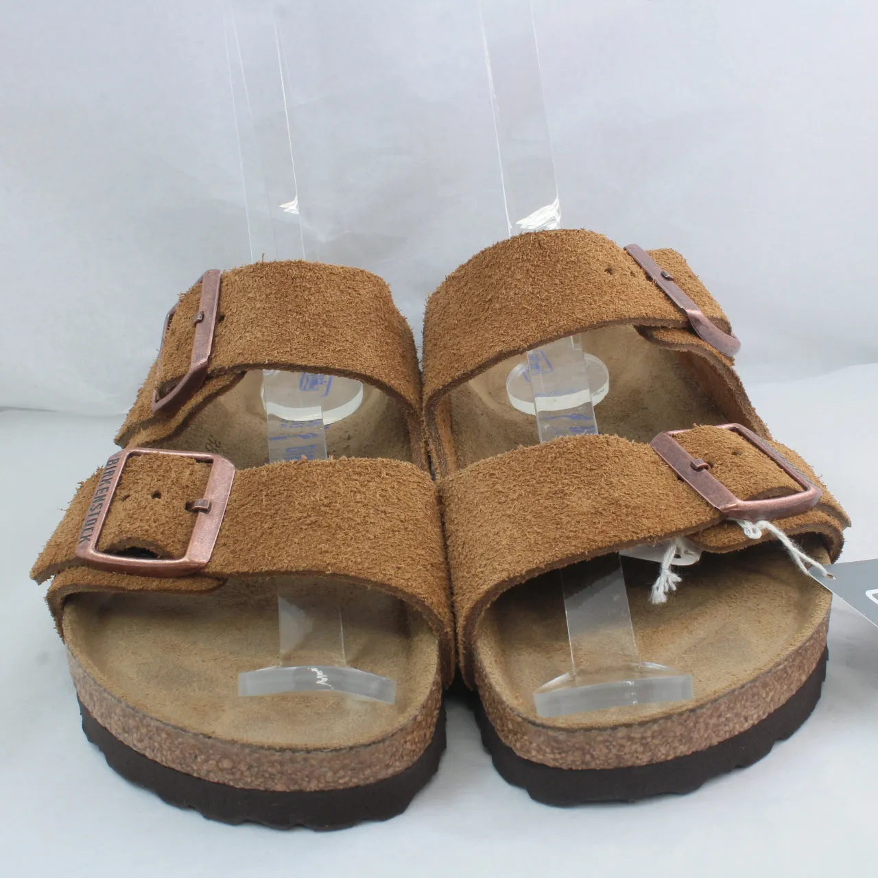 Womens Birkenstock Arizona Two Strap Mink Suede