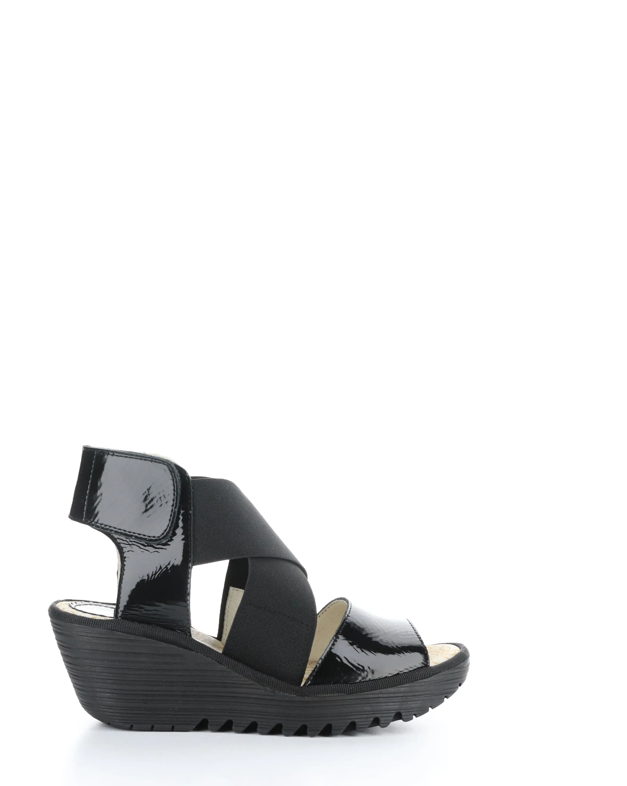 YUBA385FLY 011 BLACK Elasticated Sandals