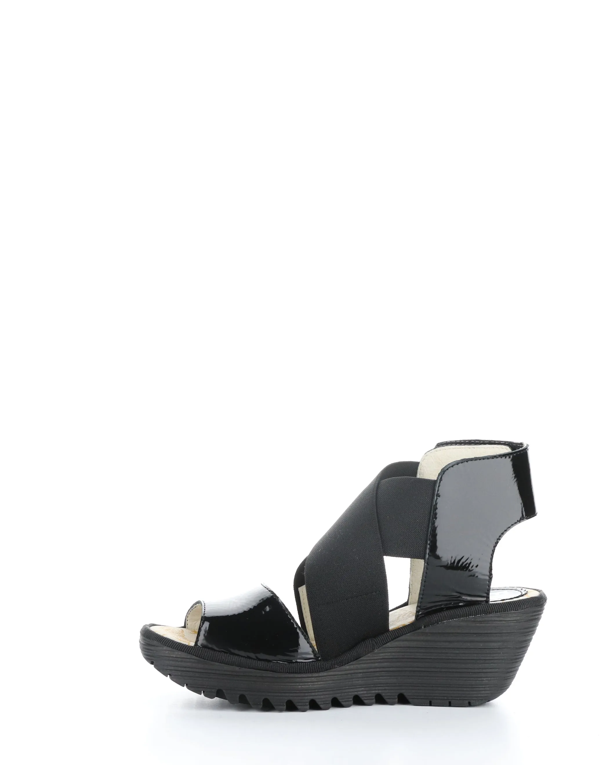 YUBA385FLY 011 BLACK Elasticated Sandals