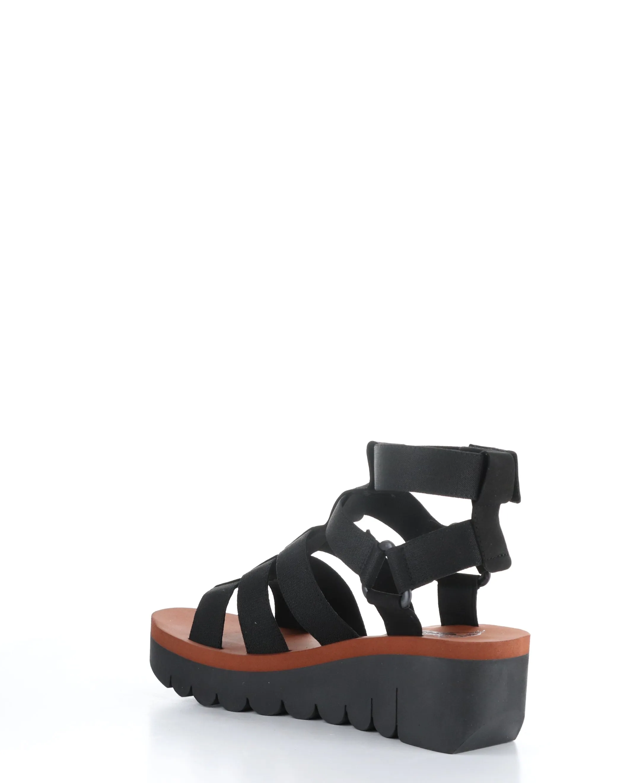 YUFI032FLY BLACK Velcro Sandals