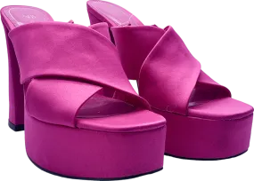 ZARA Pink High Heel Platform Sandals Fuchsia UK 5 EU 38 👠